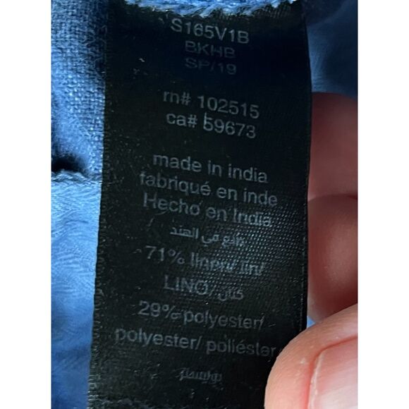 John Varvatos Star USA Blue Chino Linen Relaxed Shorts Mens Size 38 - Picture 4 of 8